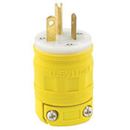 LEVITON Electrical Plugs 5-20P Dustguard Plug Yellow 1433